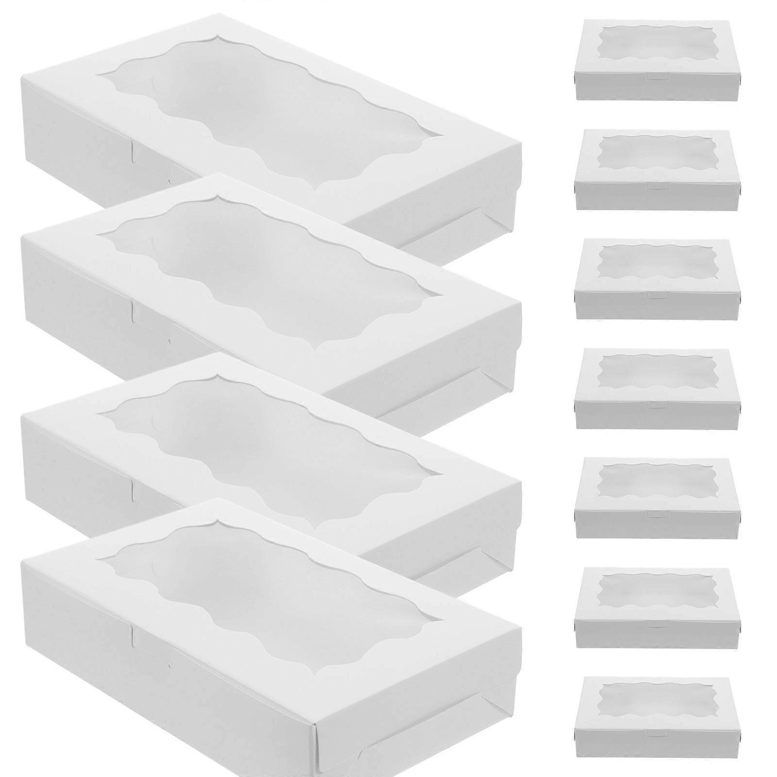 Paper Candy Packaging Boxes for Storage Use 50Pcs White Macaron Boxes