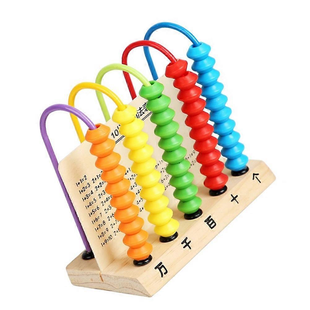 Kids Math Learning Tool Wooden Abacus for Counting