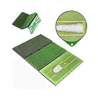 3-in-1 Golf Hitting Mat,path Feedback Golf Mat, Golf Training Aid For Practice Driving, Chipping An 25-26