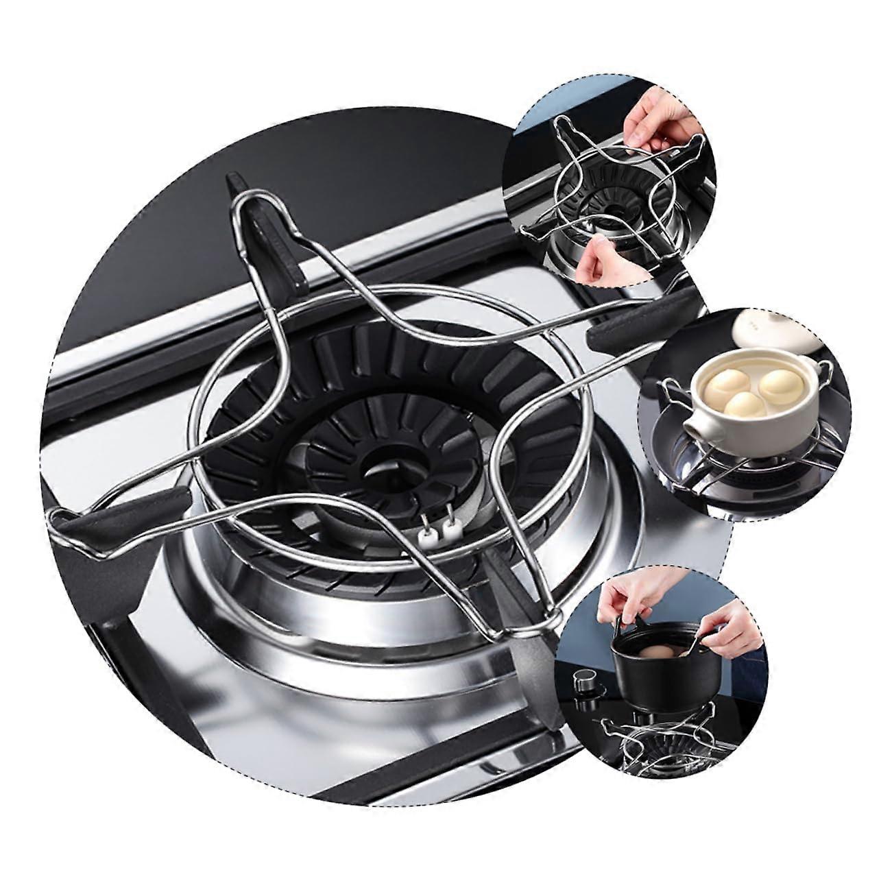 Gas Stove Support Rack Steel Wok Stand Stable MultiFunctional Cooking Bracket for Kitchen Use