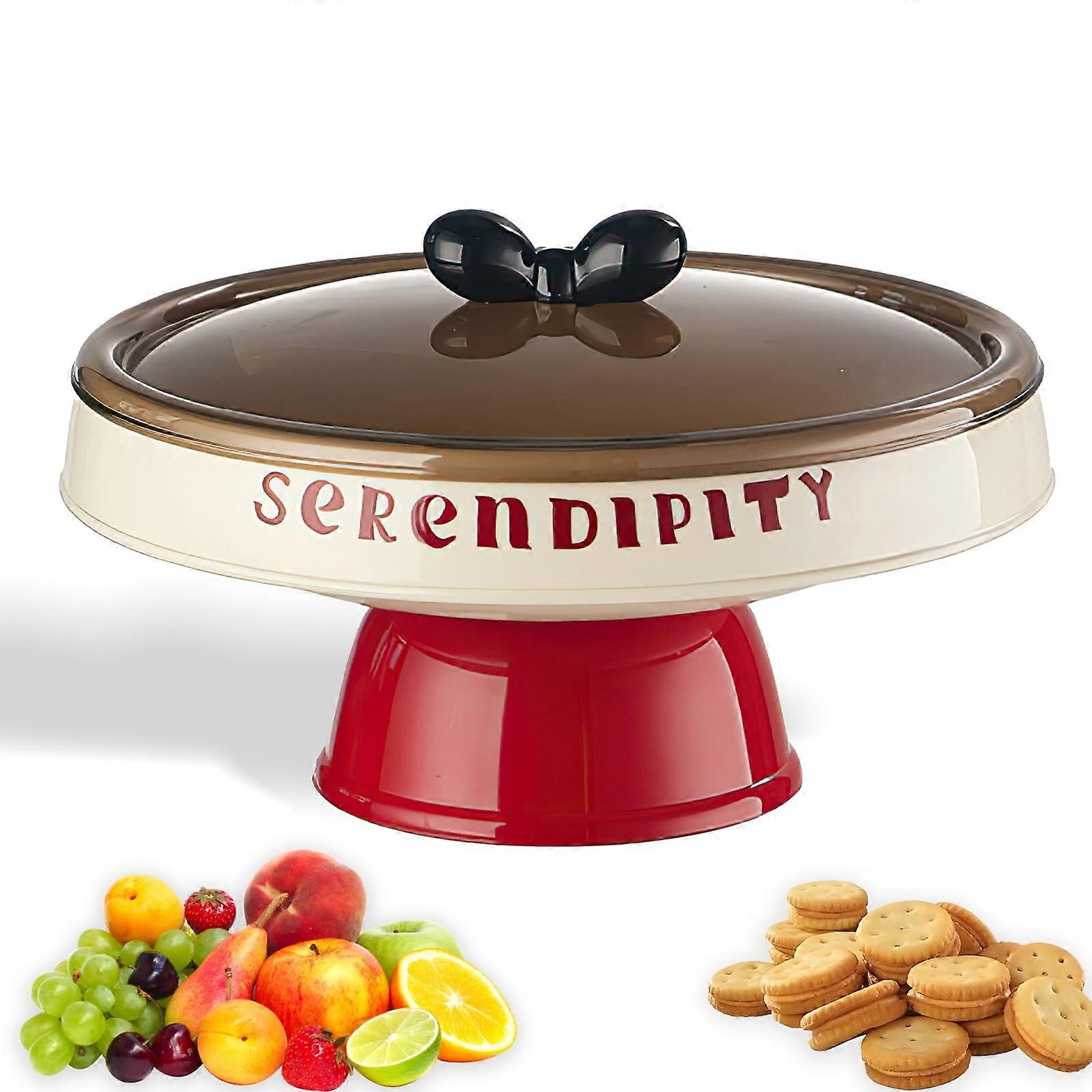 Large Round Decorative Fruit Bowl with Clever Drainage Design for Kitchen Counter and Table