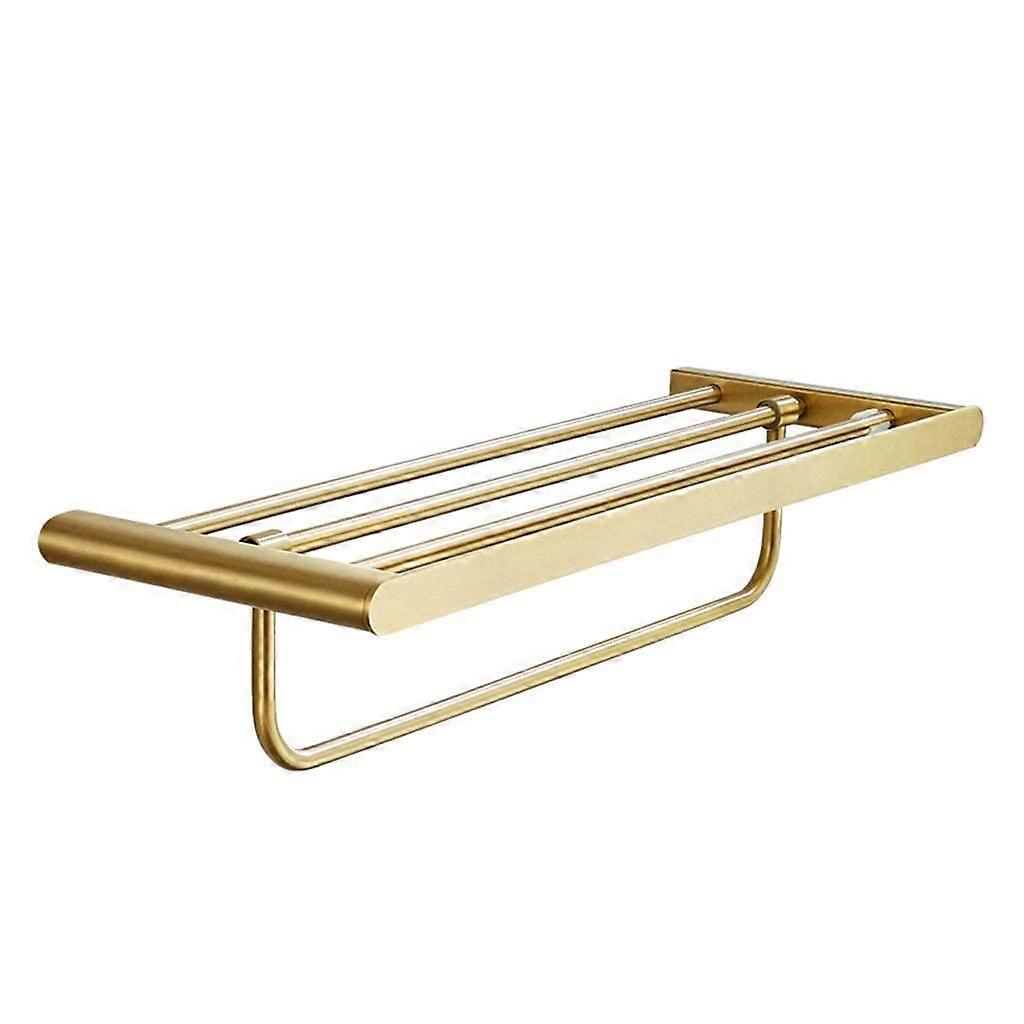 Brass Wall Mounted Towel Rack 60cm Copper Bathroom Shelf Bar for Kitchen Storage