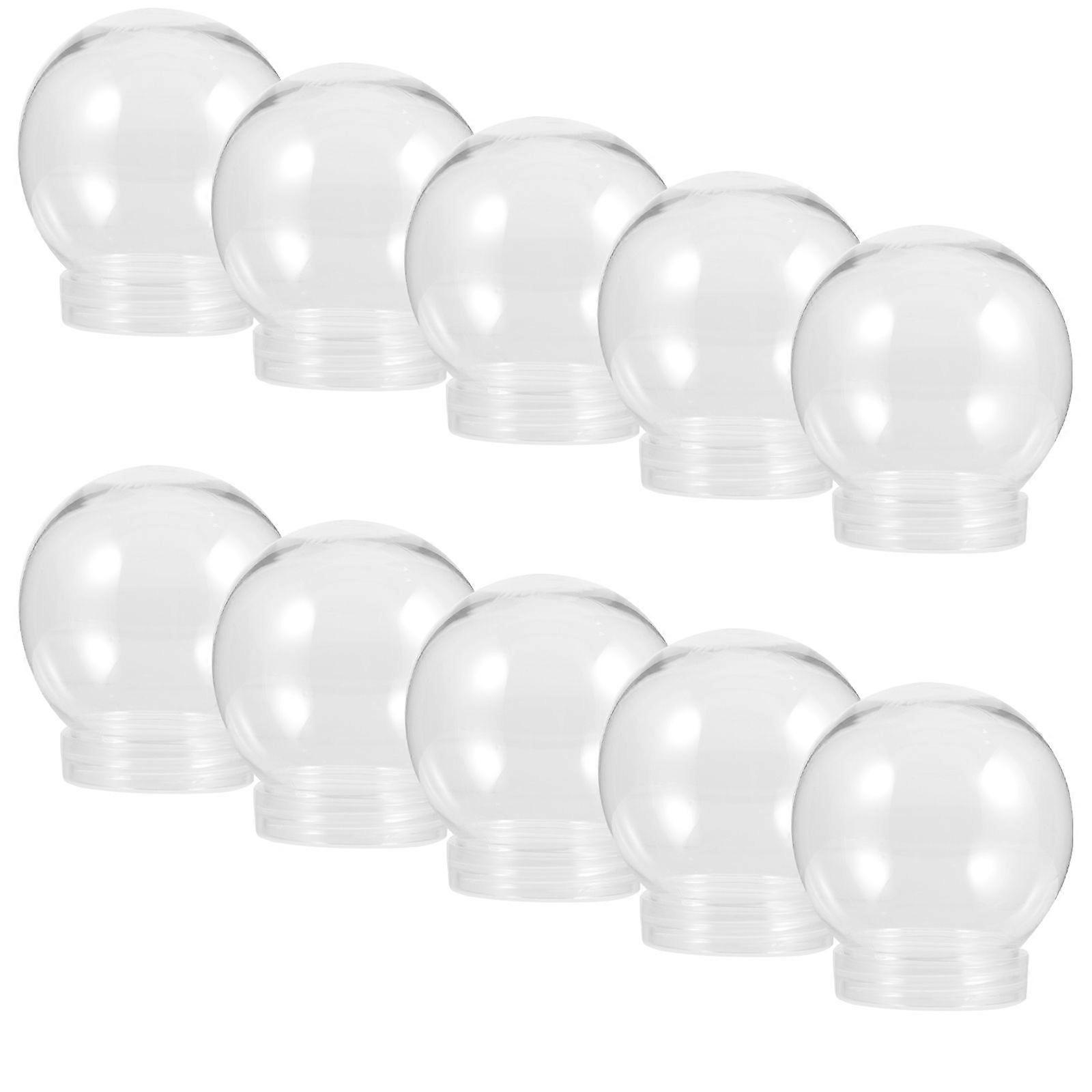 10Pcs Clear Plastic Ball Bottle Multi-functional DIY Ball Decoration Small Empty Snow Globe Making Prop