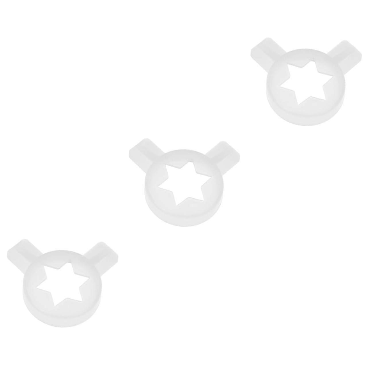 3pcs Ice Cream Machine Nozzles Set, Star Shape Dispenser Tips and Cone Roller Mold, White Plastic