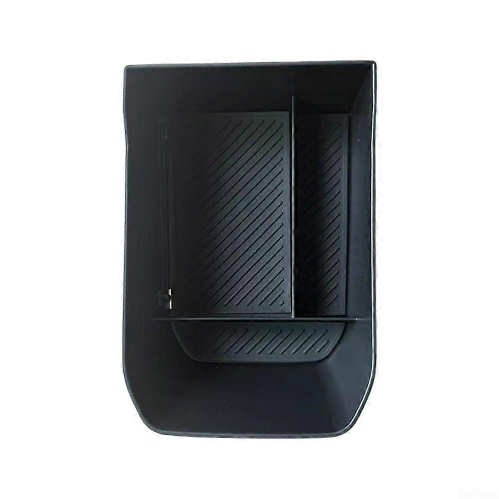 Center Console Armrest Organizer Tray for EV3 2024, Black ABS, MultiSection, Easy Install