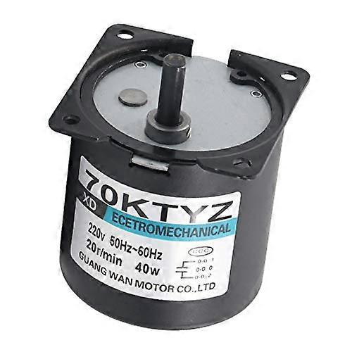 220V 40W Low Speed Geared Synchronous Motor  Torque Adjustable Direction 15RPM