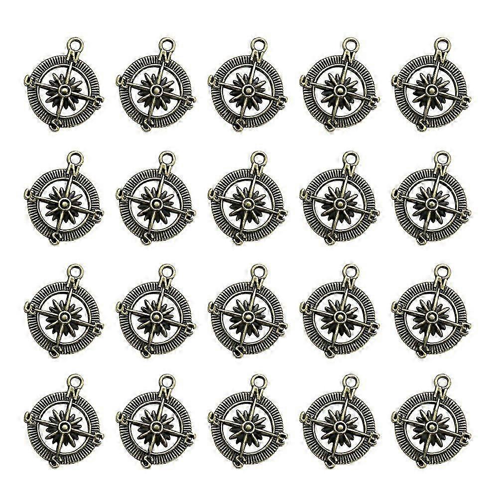 SQLX New DIY Charm Pendant Set Compass Shape for Necklace Bracelet 20Pcs Alloy