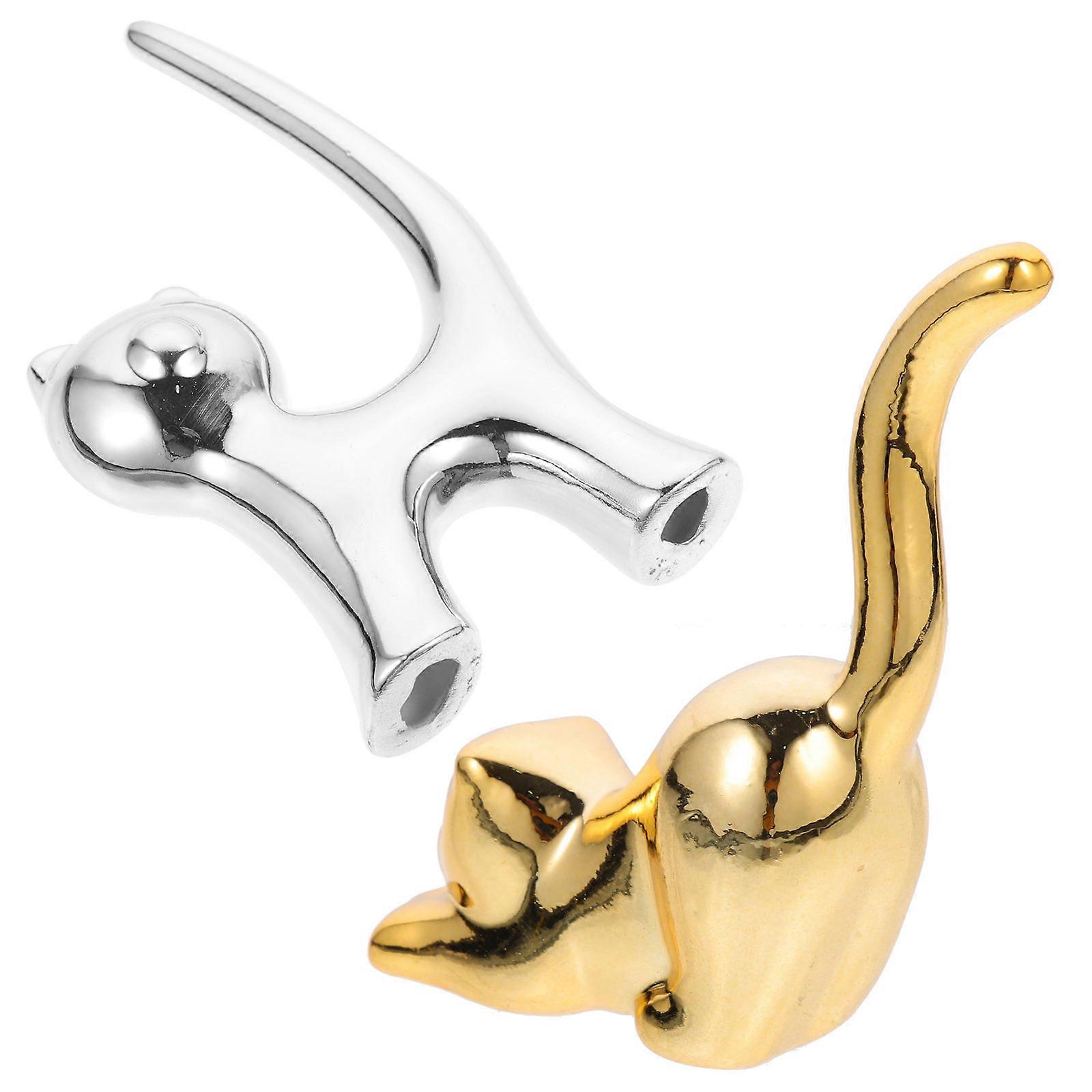 Assorted Color Ceramic Ring Holder for Jewelry Display 8Pcs