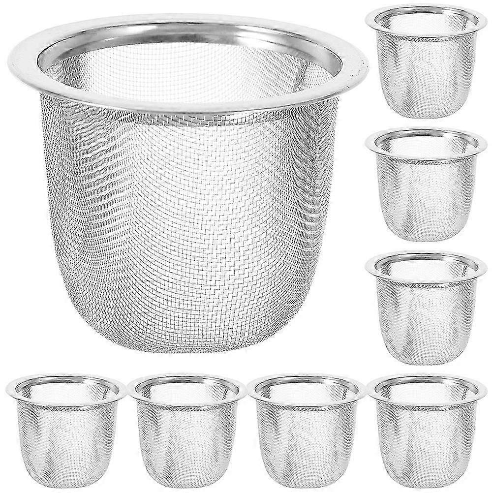 Tea Leaf Filter Mesh Basket for Teapot 8Pcs Stainless Steel Infuser Replacement