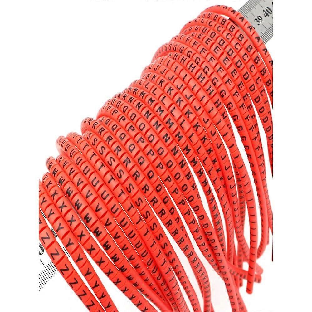 PVC Cable Markers AZ 09 Red Set, Durable SlideOn Wire Identification for 2.5mm² Cables