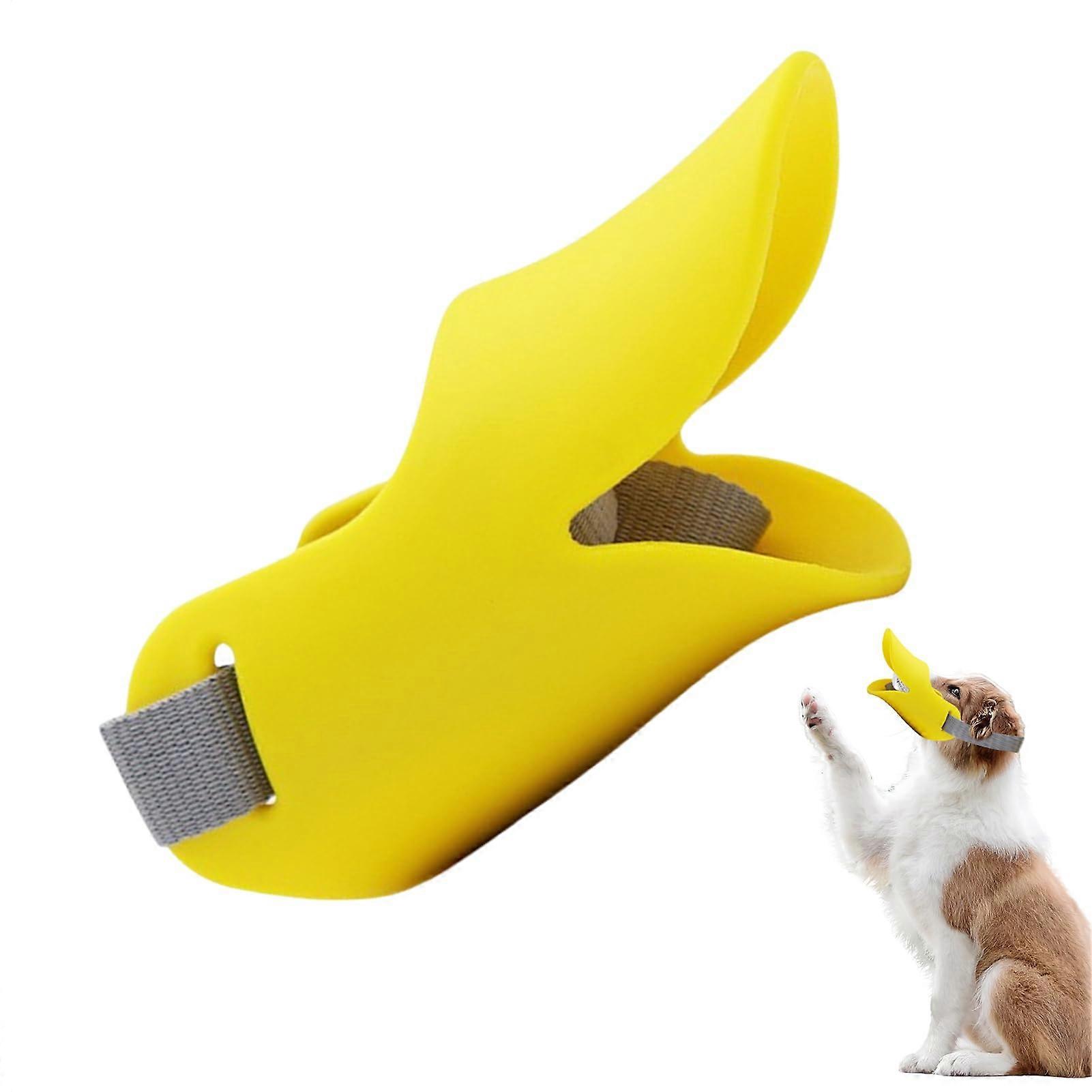 Silicone Dog Muzzle Duck Bill Design for Barking, Adjustable Breathable Fit for Small Medium Large Dogs