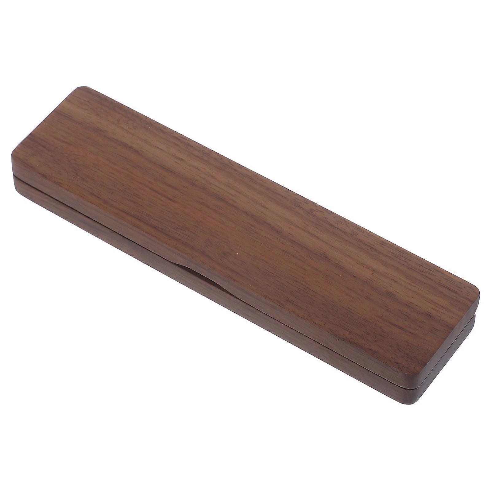 Walnut Pen Box for Storage with Magnetic Clamshell Design 1Pcs