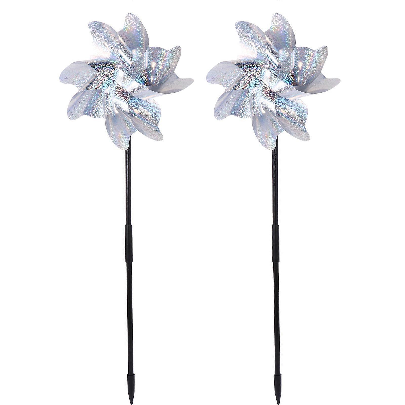 Bird Device Harmeless Windmill for Outdoor Decoration 2Pcs