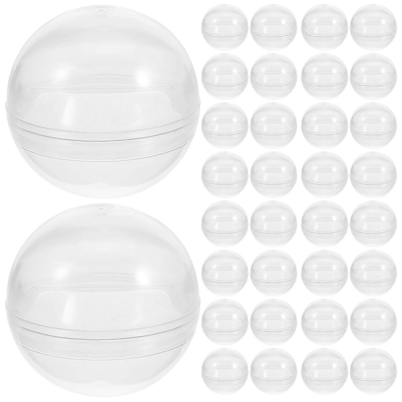 Clear Fillable Balls Plastic Capsules for Multi-Purpose Use 100Pcs Pack