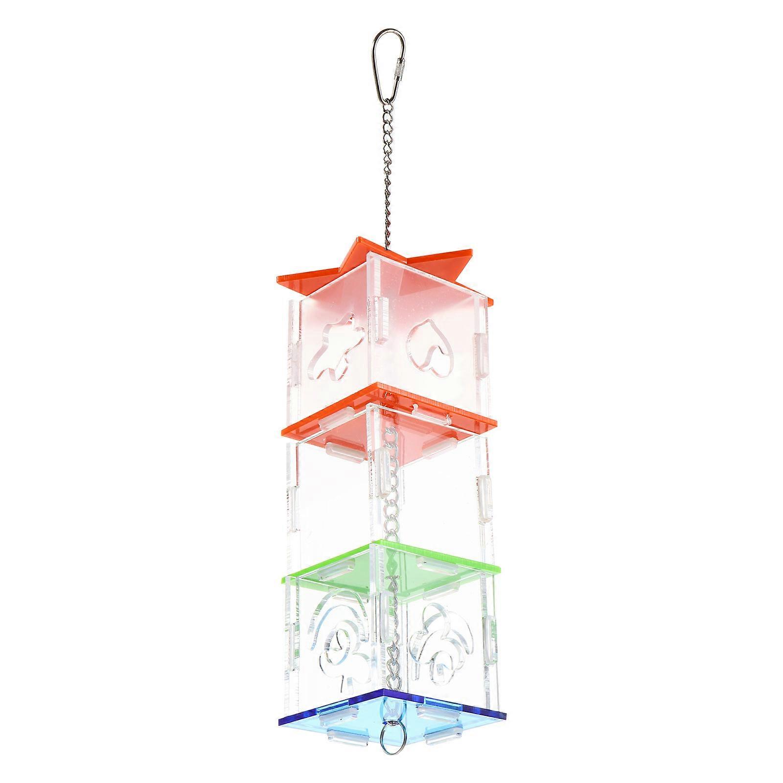 Parrot Foraging Feeder Acrylic Feeding Box for Hanging