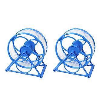 2X Pet Jogging Hamster Mouse Mice Small Exercise Toy Running Spinner Sports Wheel Pets Guinea pig S
