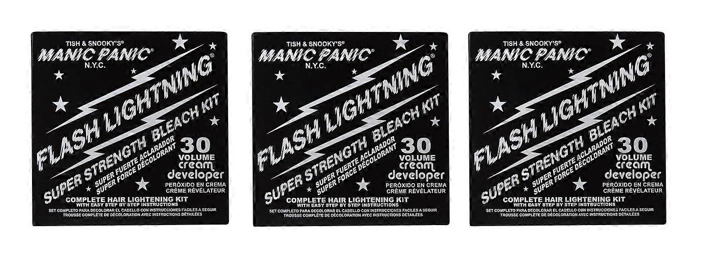 Manic Panic Flash Lightning 30 Volume Bleach Kit x3