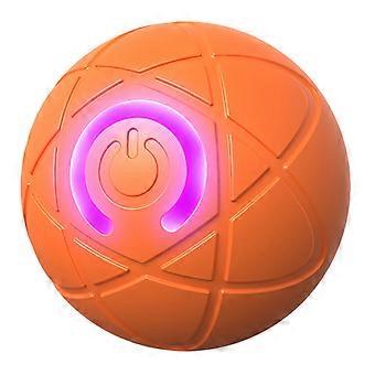 Oplaadbare, interactieve rollende ballen voor huisdieren die automatisch bewegen en van richting veranderen voor leuke beweging. Oranje.