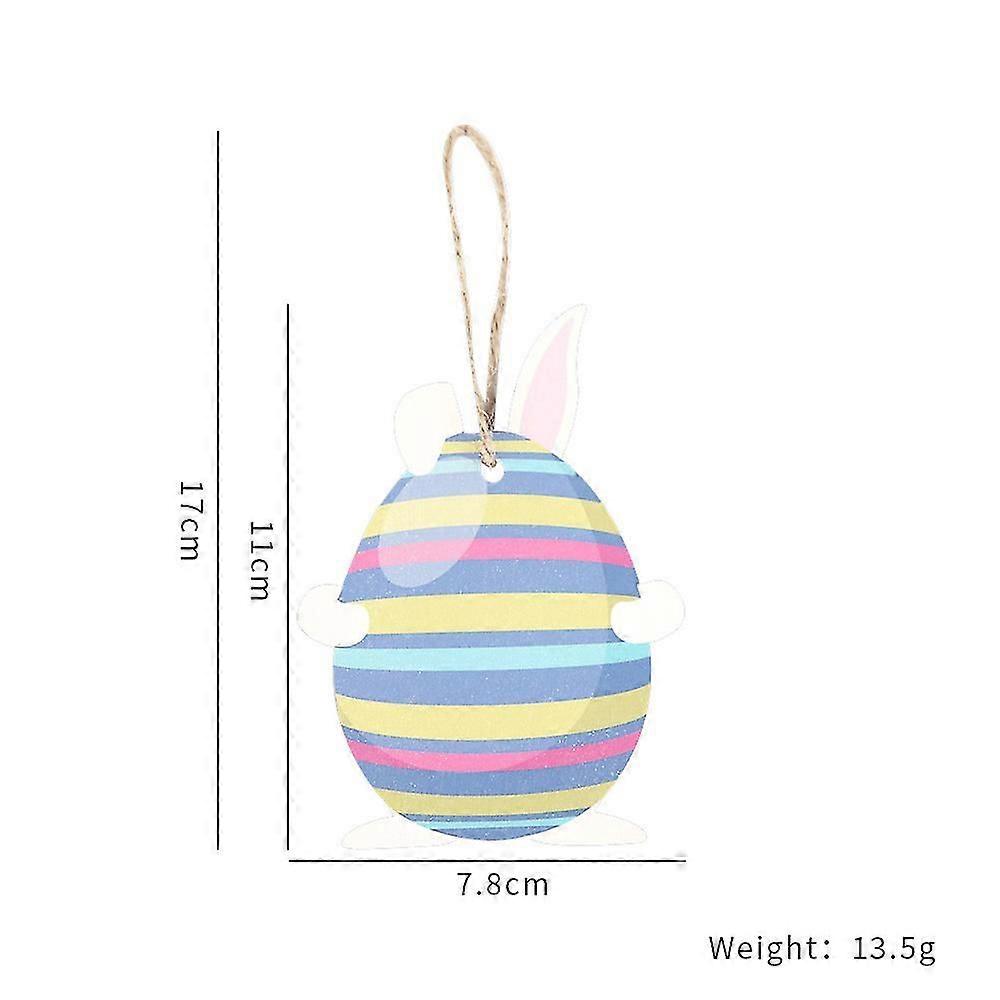 Pxcl Easter Decoration Easter Eggs, Eggshell Bunny Pendant, Wooden Pendant