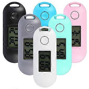 6 Pcs Digital Keychain Watches Mute Luminous Portable Electronic Watches Pocket Watches for Student Exam Study