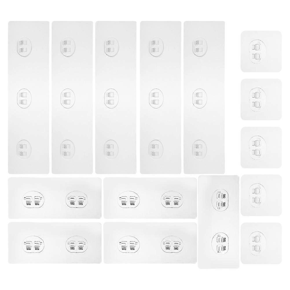 Self Adhesive Hooks Support Shelf Brackets for Hanging 30Pcs White