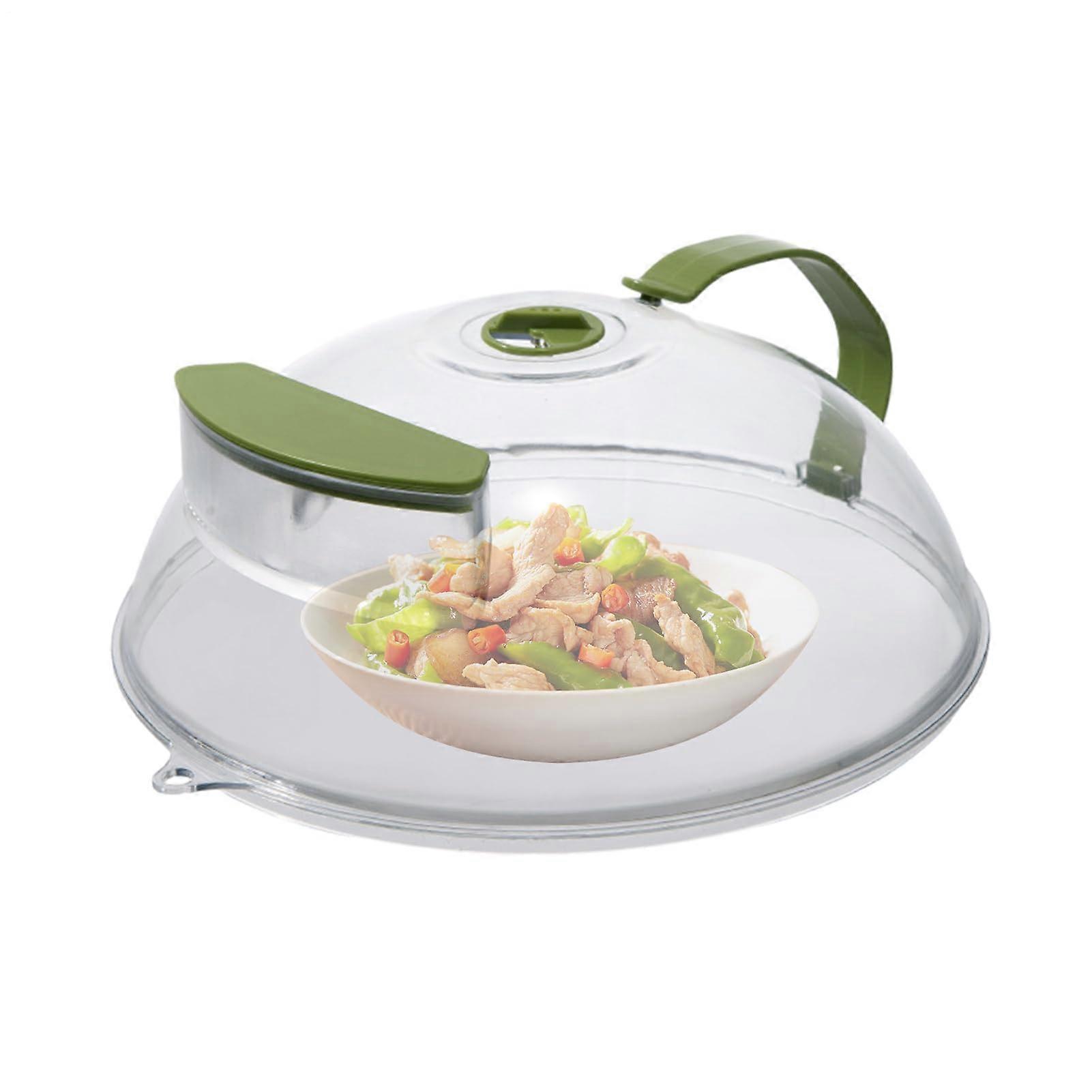 Microwave Splatter Cover with Water Reservoir Steamer Function and Handle