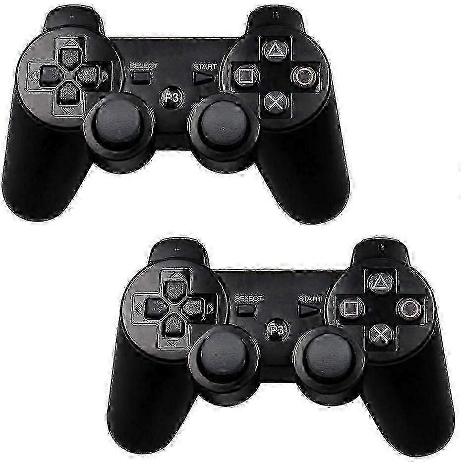 2Pcs Wireless Controller Compatible for PS3 Black