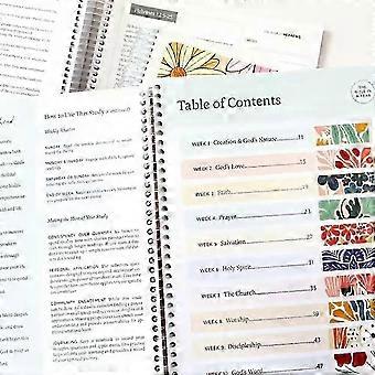 Guia de Estudo Bíblico Feminino de 52 Semanas - Encadernação em Espiral com Amplas Margens para Consulta Diária