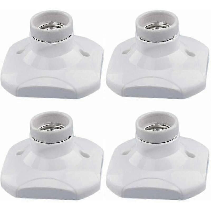 Winter Promotion,e27 Led Bulb Socket, E27 Wall Socket, White E27 Ring Socket, Set Of 4 xi