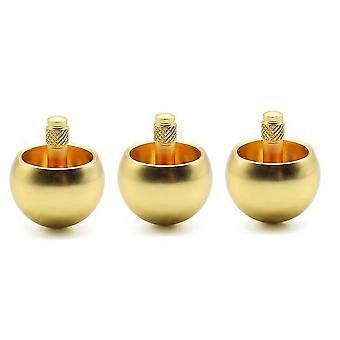 3x Tippe Top Metalen Flip Over Top Roestvrijstalen Draaitol Geweldig Speelgoed Cadeau, Goudkleurig fdq