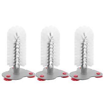 3pcs Turtle Shell Scratcher with Suction Cup: Reptile Cleaning Brush for Aquarium and Terrarium - Tortoise Back Brush - Tank Accessories for Water Tur