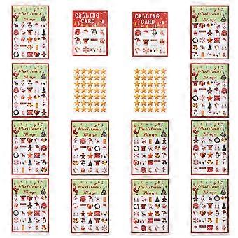 37pcs Weihnachten Bingo Spielkarten Bingo Karten für Spaß Intellektuelle Entwicklung