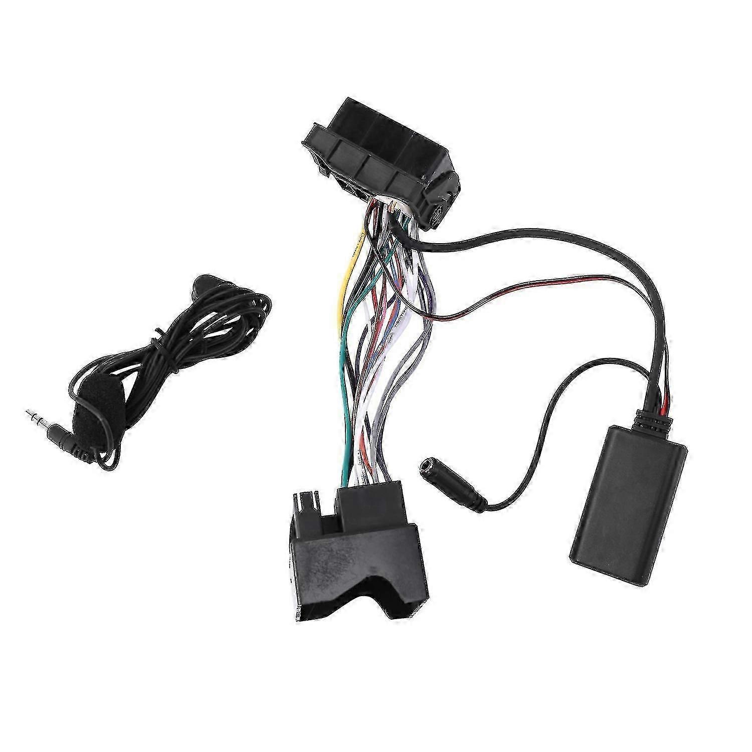 Car Radio Bluetooth Music AUX Cable Handsfree Adapter Harness Kit compatible with E60 E63 E90 E91