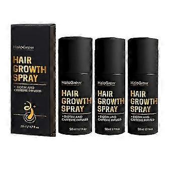 3 Stück 50 ml HaloGrow Haarwuchsspray, reduziert Haarausfall, Biotin, verdickt das Haar, sanftes Nachwachsen, Fo-yzgl hzrc