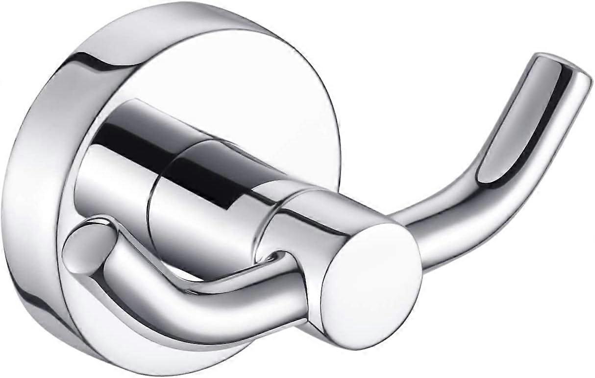 Double towel hooks - chrome finish, multi-functional