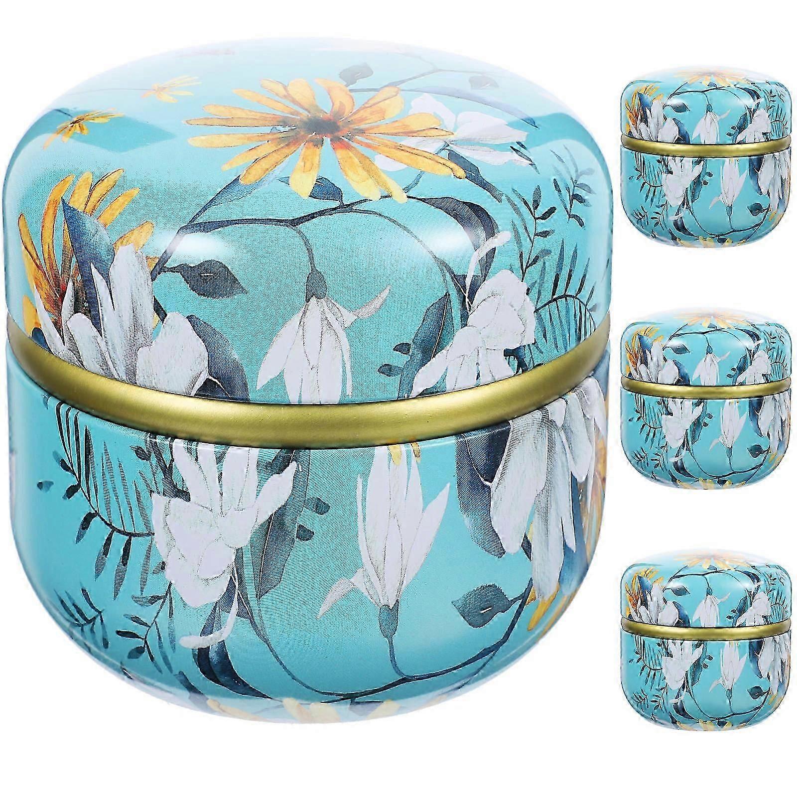 4Pcs Mini Iron Storage Cans for Storage Use with Sealed Design