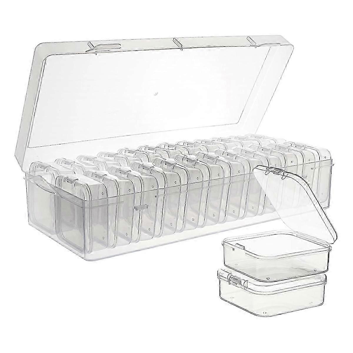 Bead Storage Containers, 48 Small Clear Bead Organizer Box 1 sets