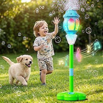 Glow Burst Bubble Fountain, Automatic Bubble Machine with Lights & Music, Adjustable Height Tower for Parties & Outdoor Funb