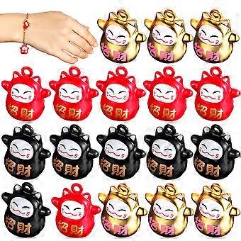 Cat Bells Japanese Style Cat-Shaped Bell Charms for Pet Use 18Pcs