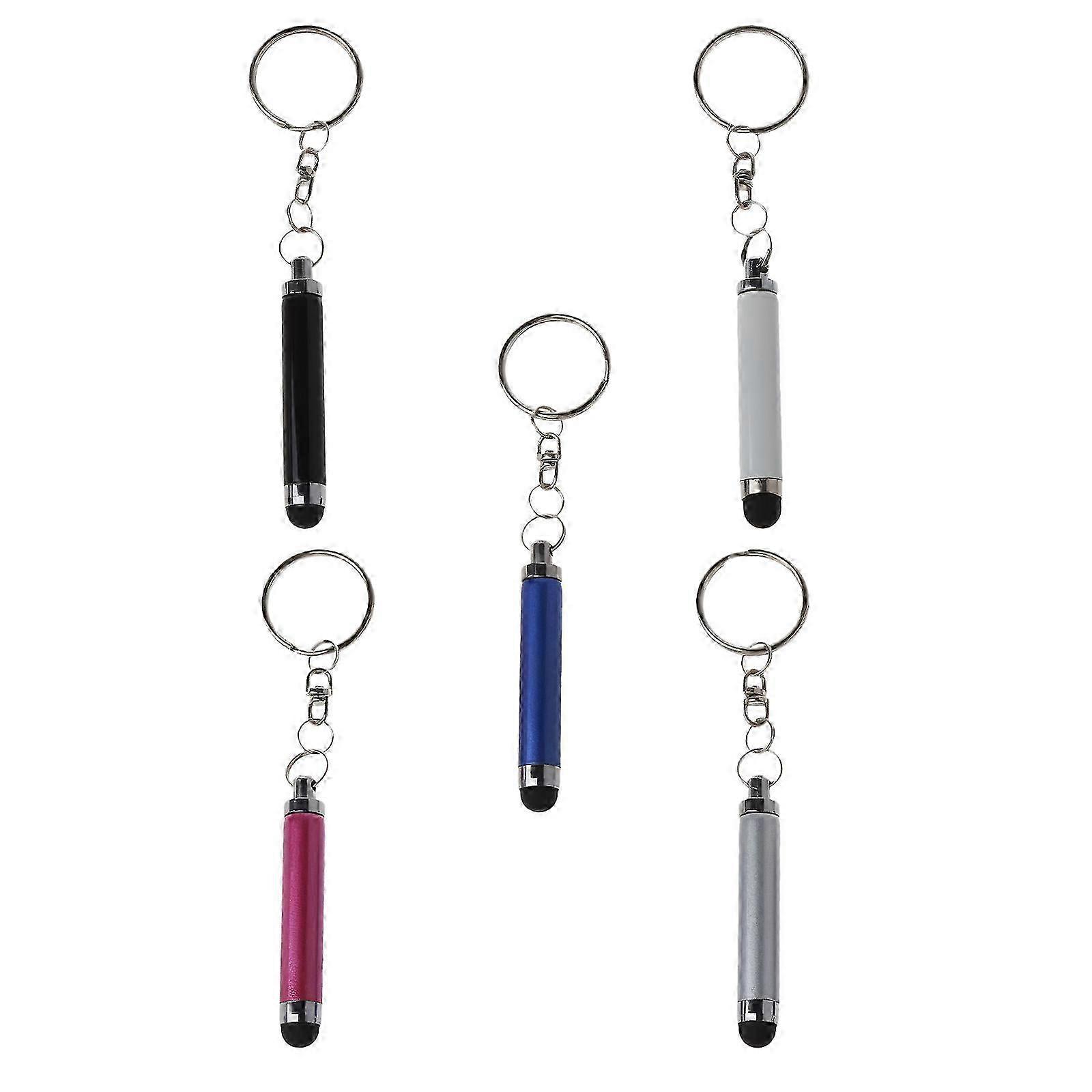 5pcs Keychain Stylus Pens Capacitive Touch Screen Styluses (Assorted Color)