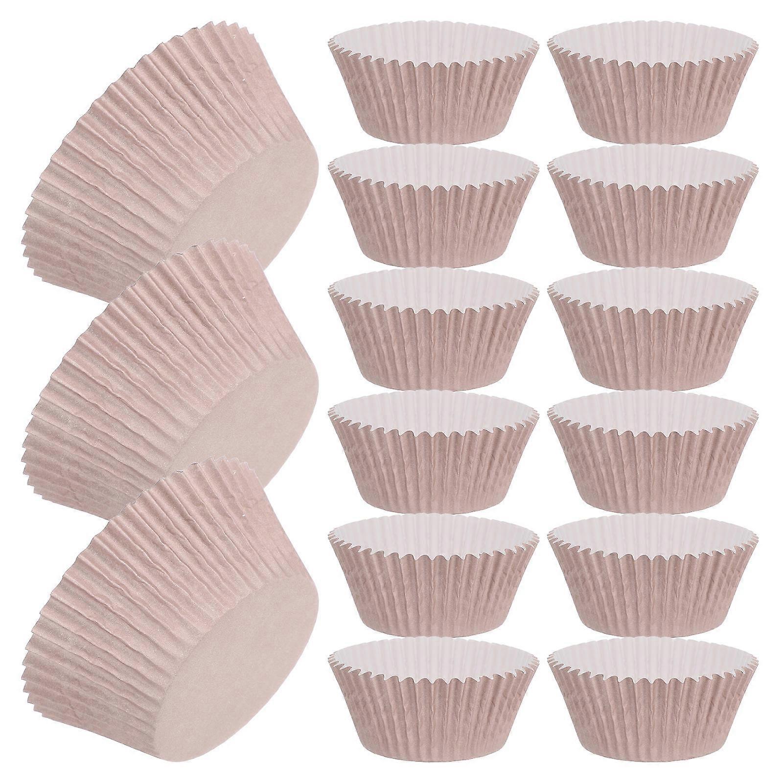 100 Stück Backpapier-Muffinförmchen in Kaffeefarbe
