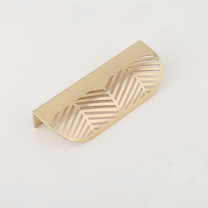Two leaf shaped brass drawer pulls drawer cabinet door handle