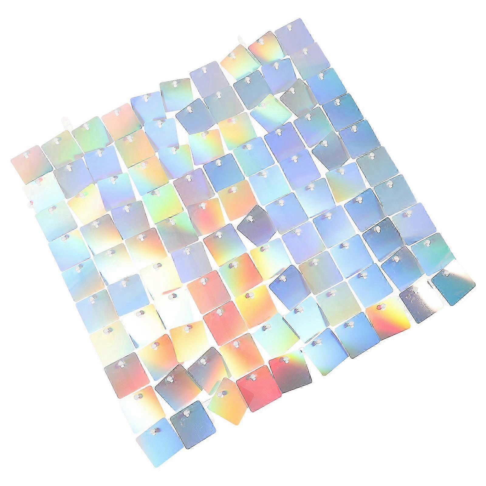 Party Decoration Glitter Backdrop Panel Wall Party Decor Multi Plastic Decorative for 1Set