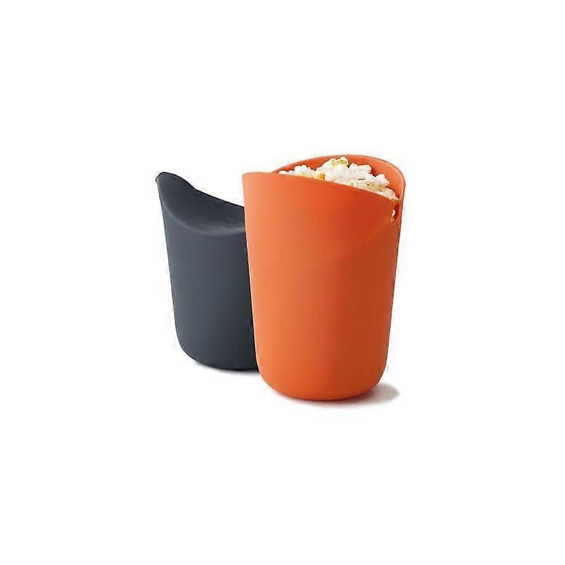 2 Microwave Popcorn Cones - Orange/Grey
