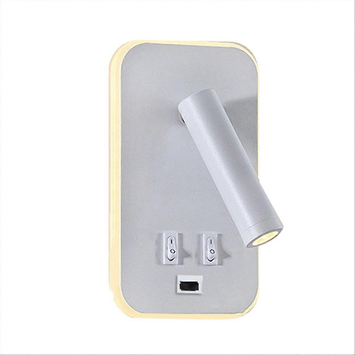 Adjustable Wall Lamp Bedside Study Reading Sconce Lamp White