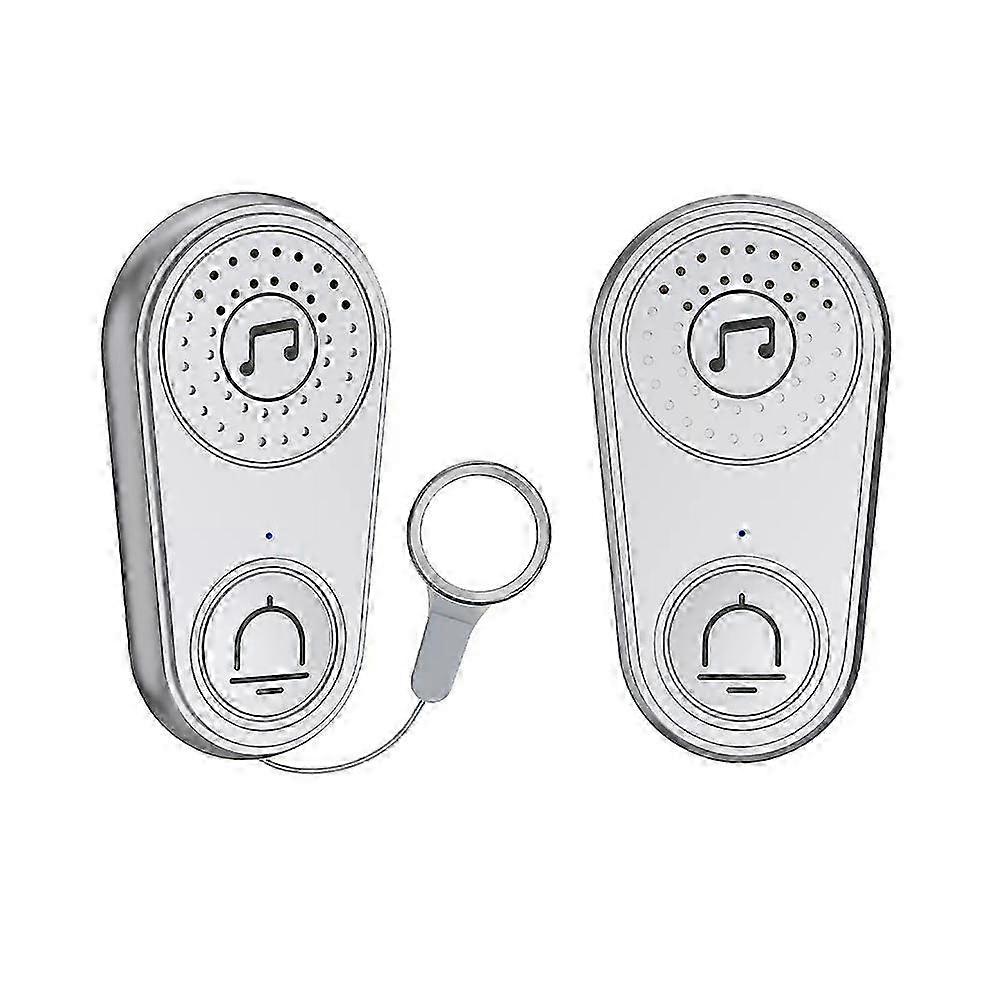 Wireless Intercom Call Button Doorbell compatible with Disabled Older Child Call Gray