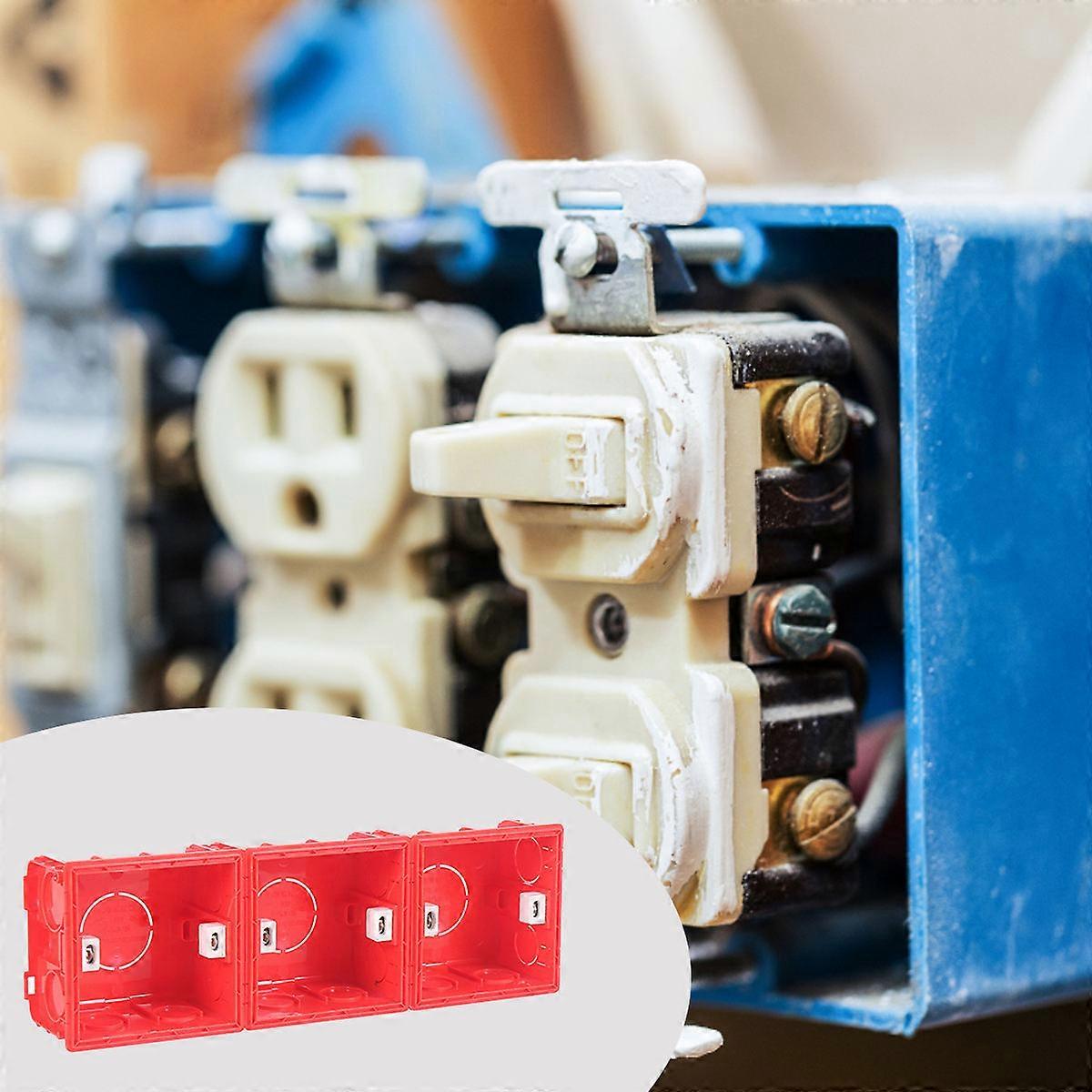 Plastic Concealed Box Replace Damaged Switch Socket Box Electricians 8.6X8.3X5CM 4Pack