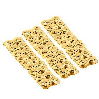 Steel Bike Chain Connectors Golden Chain Joints for Mountain Bike 24Pcs