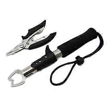 NOEBY-Stainless Steel Fishing Grip Pliers, Fishing Cutting Pliers, Fish Control Grip Gripper, Lure Multifunctional Plier, Hook