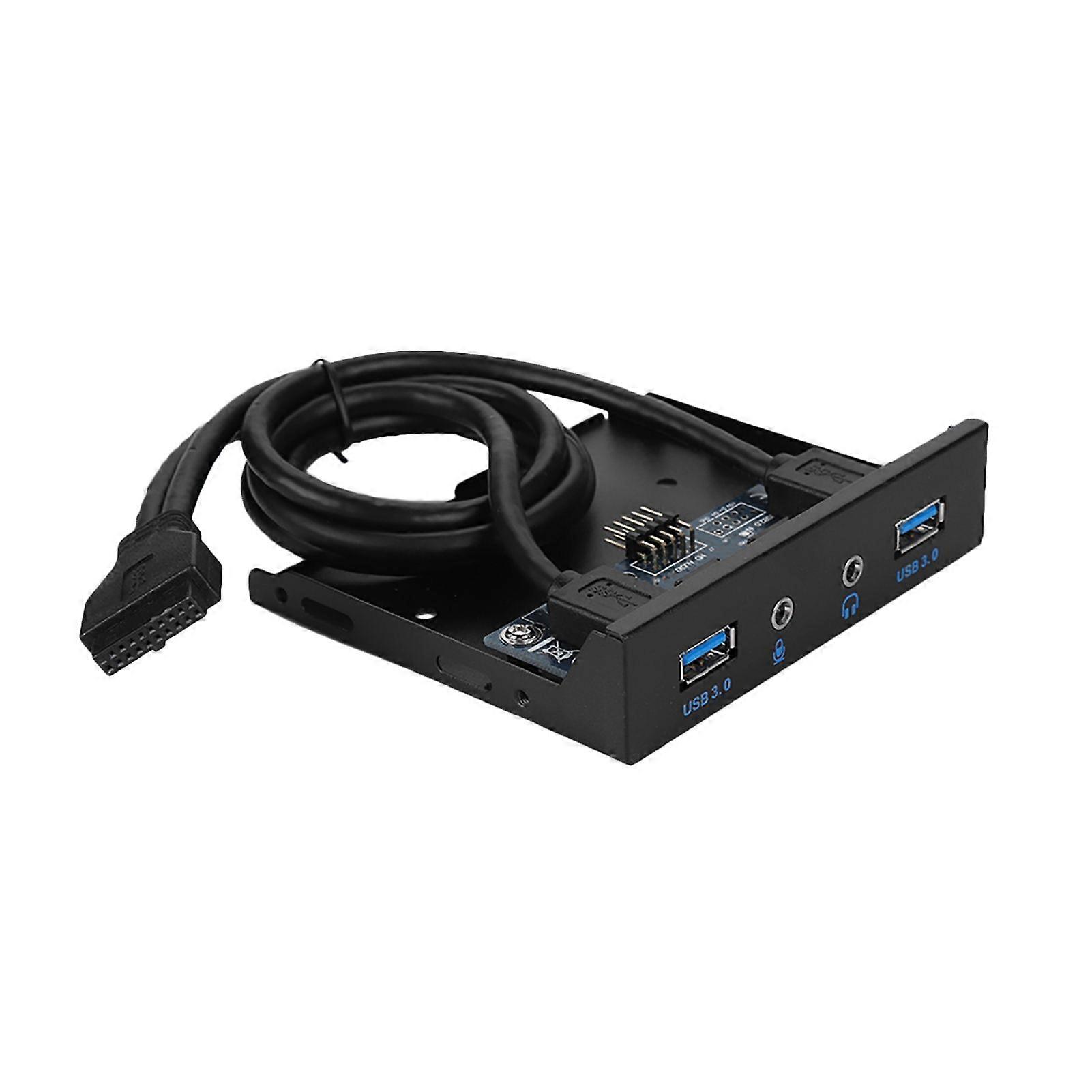 USB3.0 AUDIO Floppy Front Panel 3.5inch 2 USB3.0 Interfaces with Mic Audio